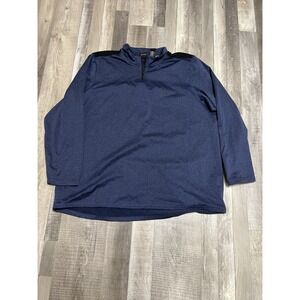 Spyder Active Pullover Shirt Men's Size XXL Blue Long‎ Sleeve 1/4 Zip Mock Neck